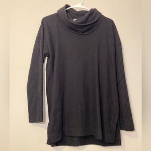 LOFT Women’s Medium Waffle Knit Long Sleeve Turtle Cowl Neck Shirt Sweater